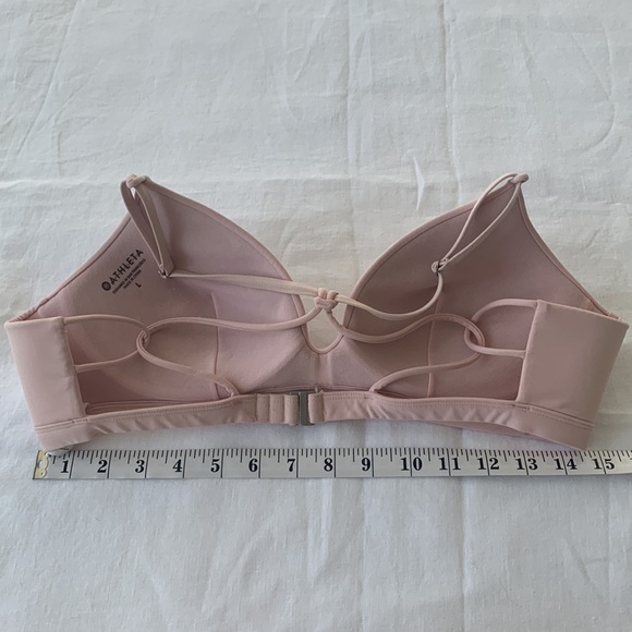 Athleta women’s light pink push-up bikini top, adjustable straps, size L - Picture 12 of 13
